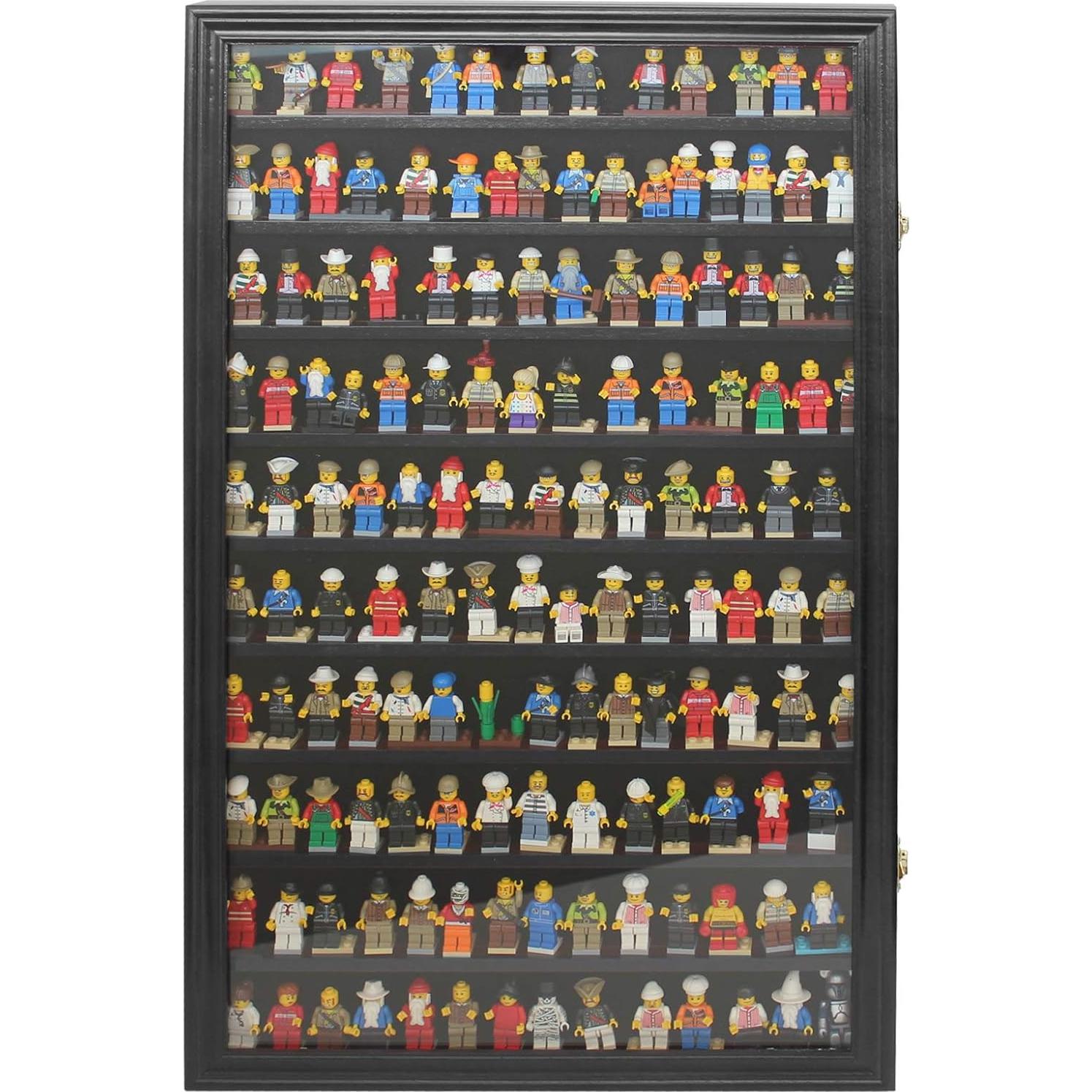 DisplayGifts Marco de Exhibición para Minifiguras Negro 40.64x73.66 cm