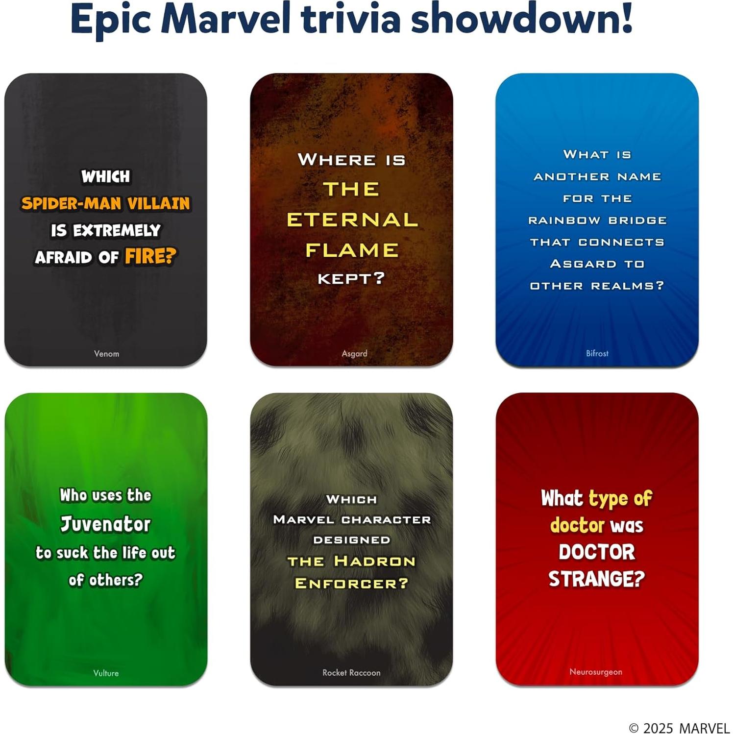 Juego de Cartas Skillmatics - Trivia Marvel para 2 a 12 Jugadores