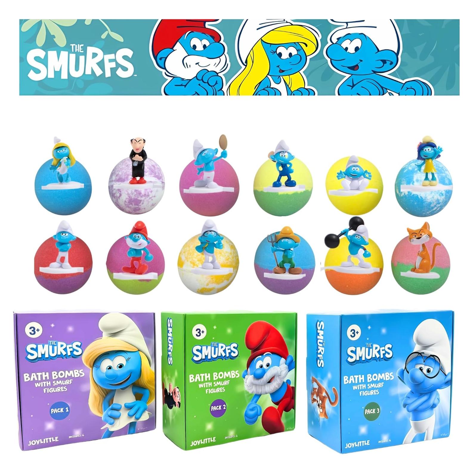 Bombas de Baño Los Pitufos con Figuras de Acción - 4 Aromas