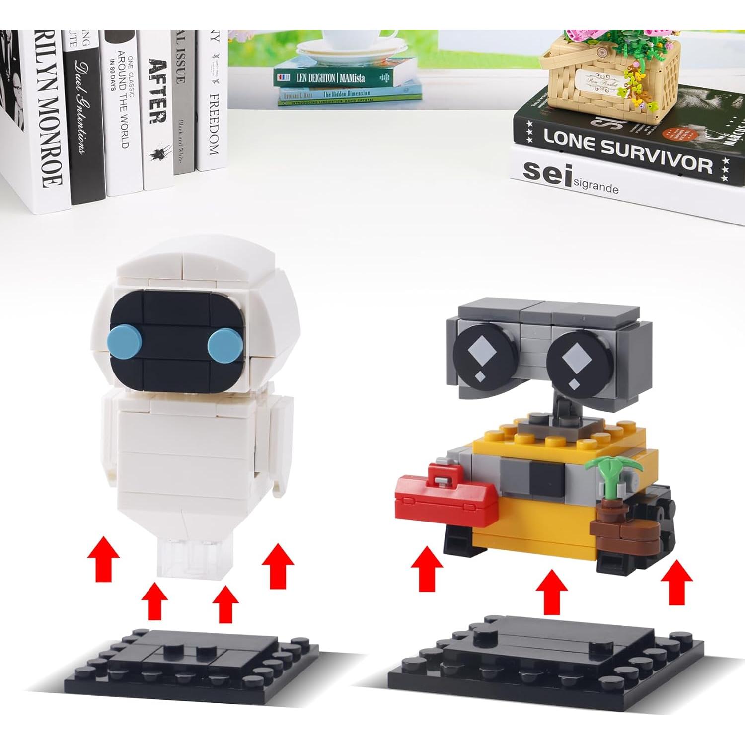 Conjunto de Bloques de Construcción Robots Wall-e y Eve 155 Piezas