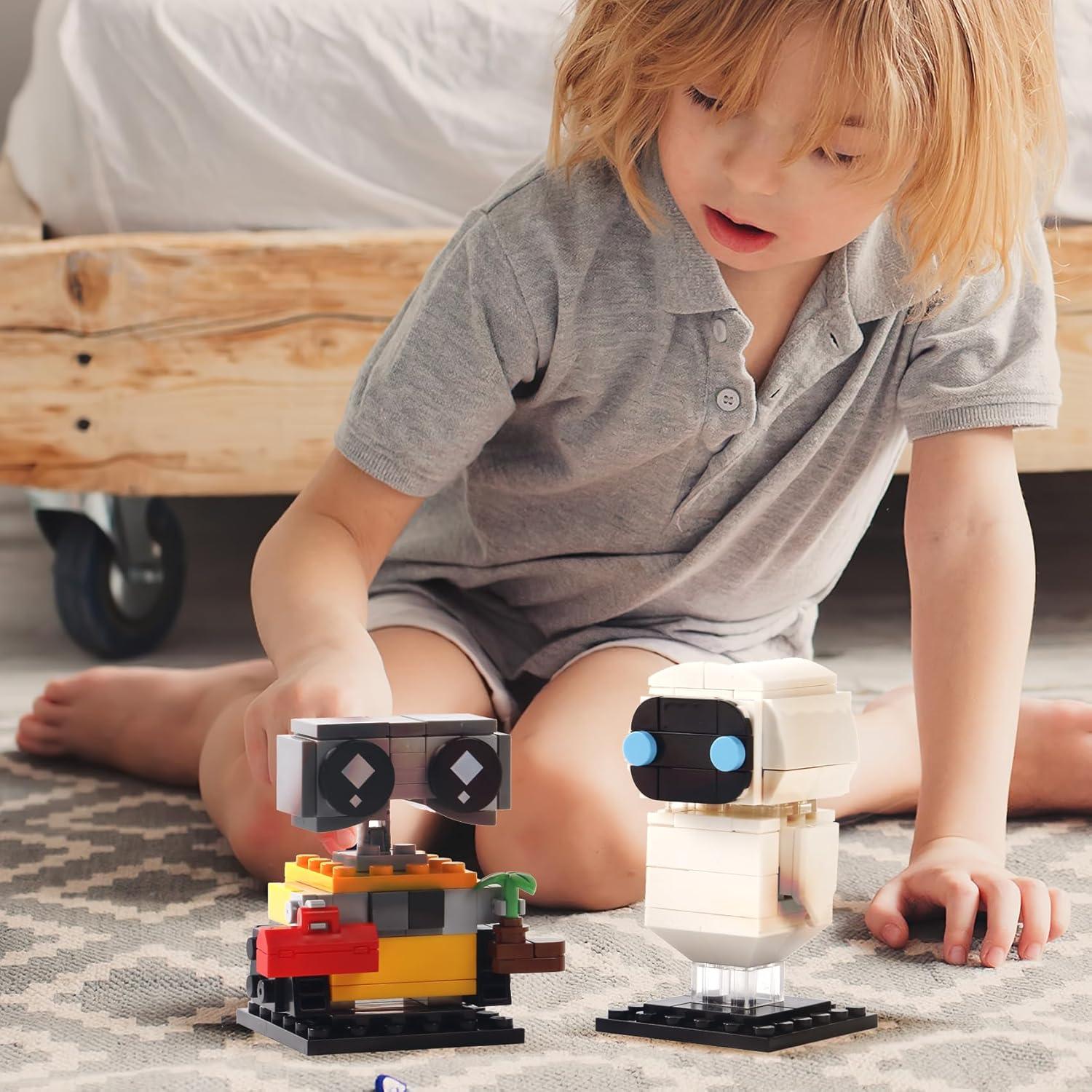 Conjunto de Bloques de Construcción Robots Wall-e y Eve 155 Piezas