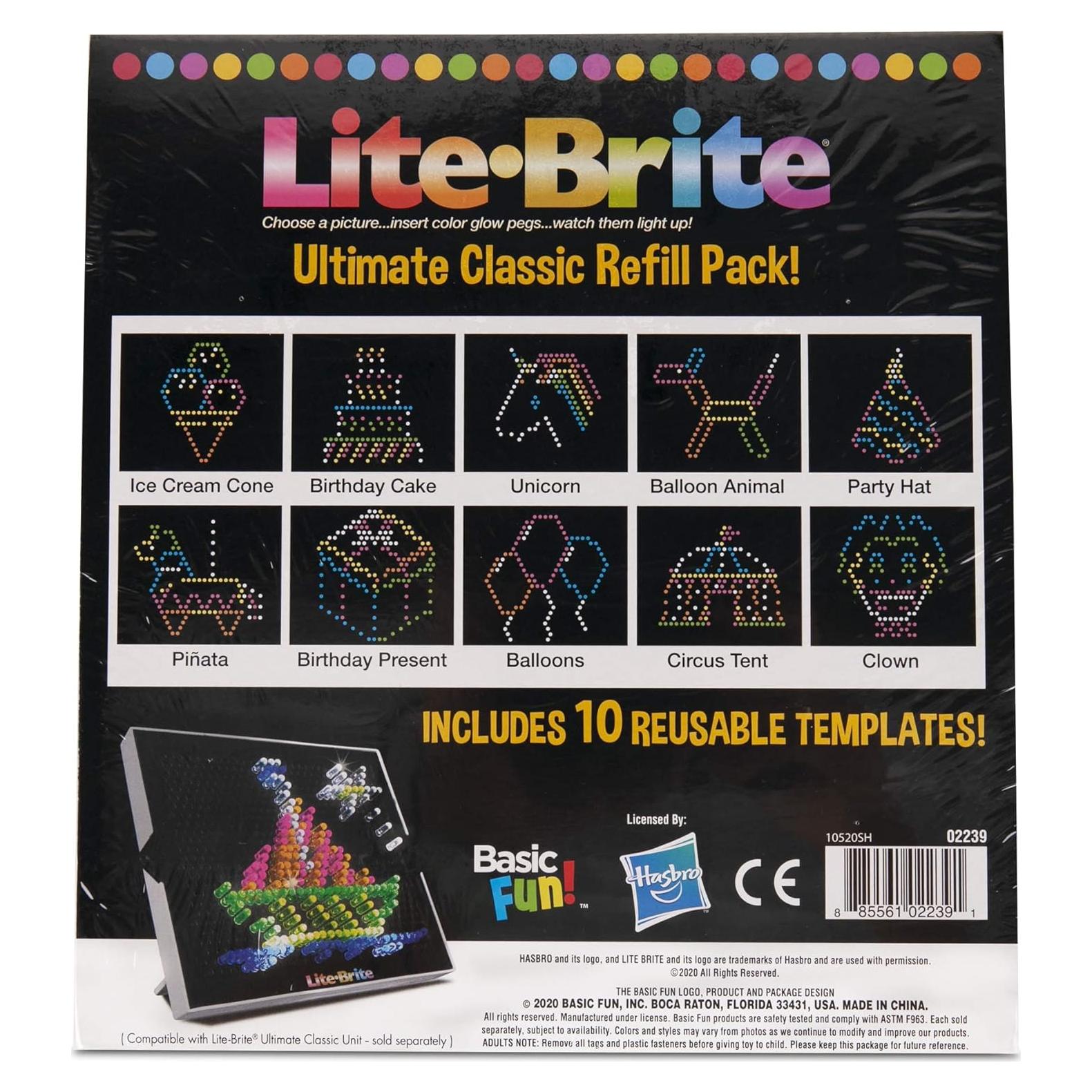 Paquete de Recarga Lite Brite - 10 Plantillas Celebración