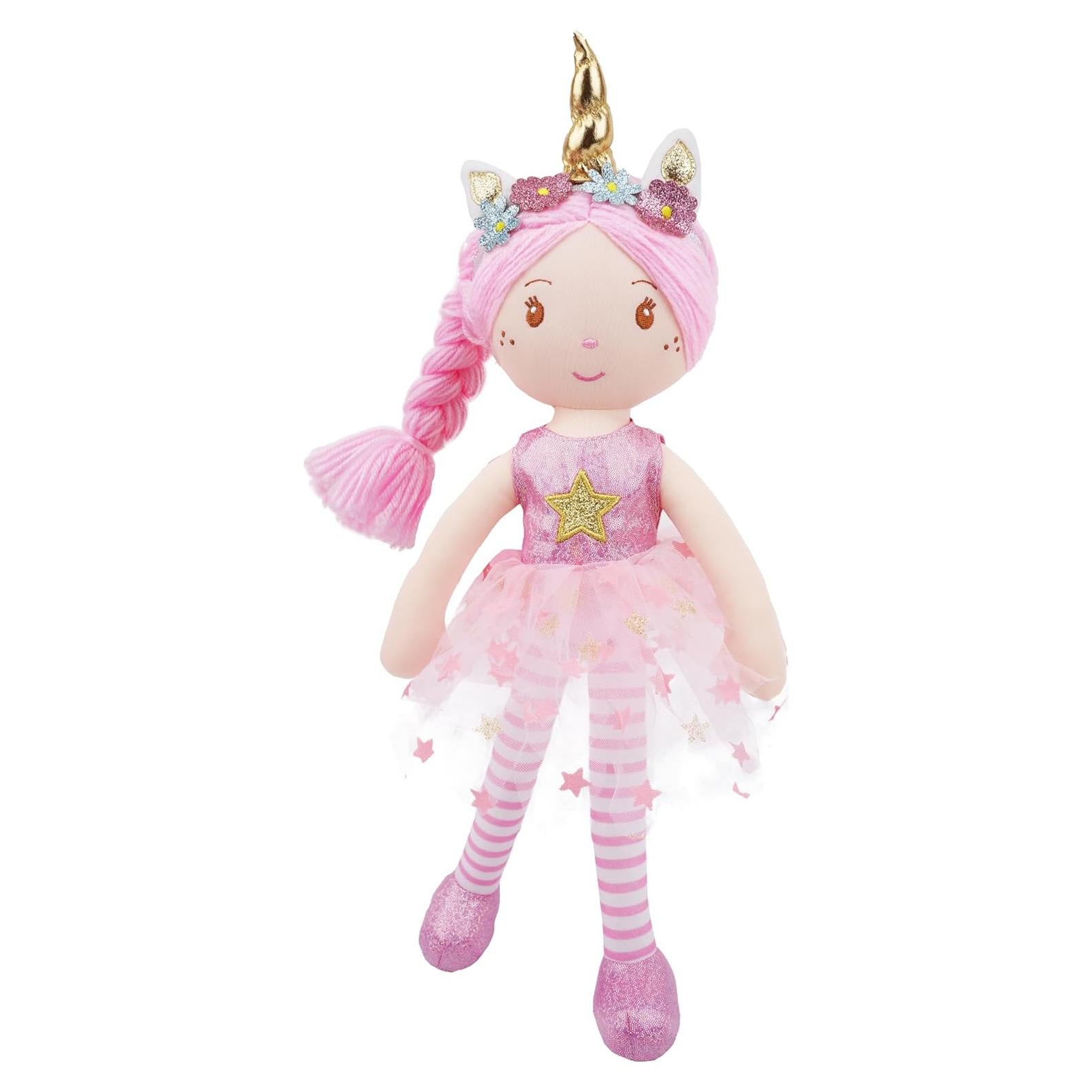 Muñeca Unicornio Anya 40.64 cm - June Garden - Pelo Rosa