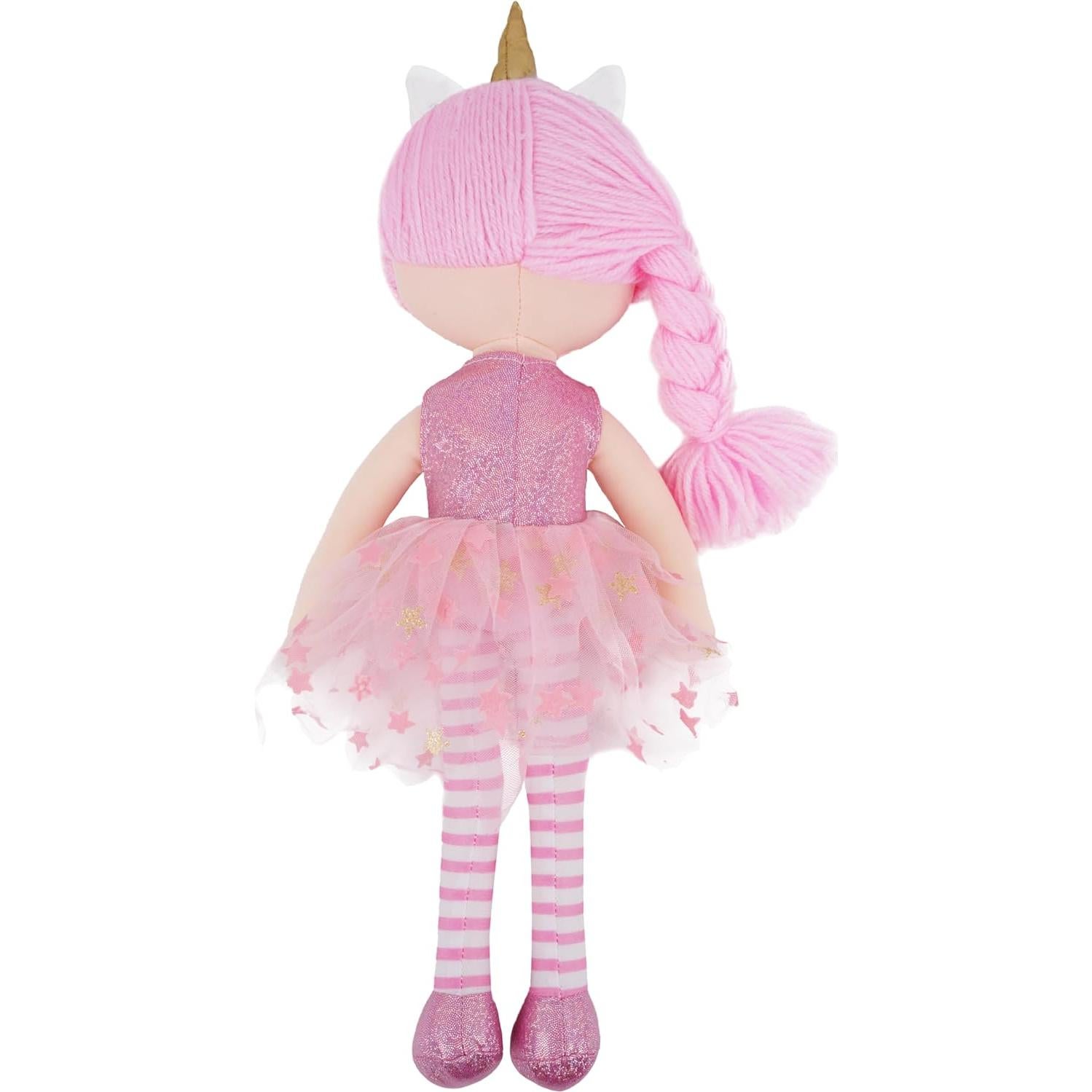 Muñeca Unicornio Anya 40.64 cm - June Garden - Pelo Rosa