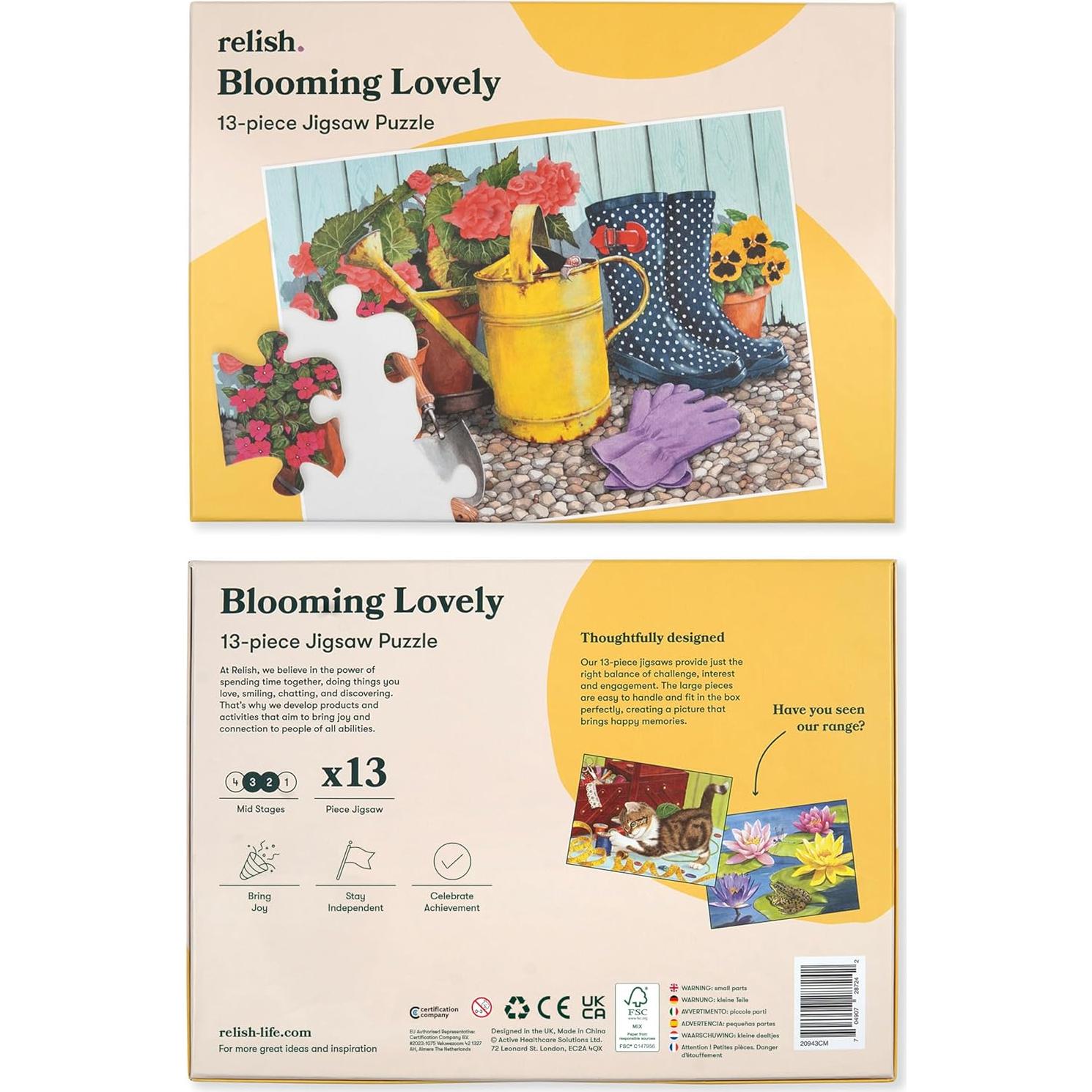 Rompecabezas Relish Blooming Lovely 13 Piezas para Demencia