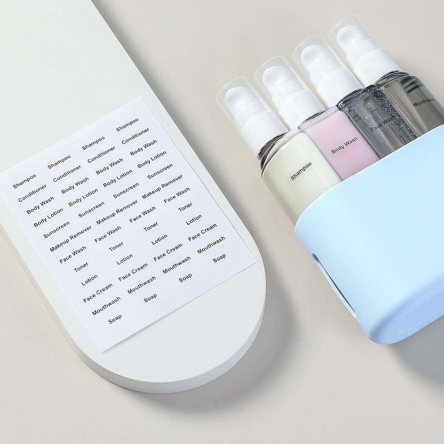 Set de Botellas de Viaje VITEVER 3oz Aprobadas por TSA - Azul