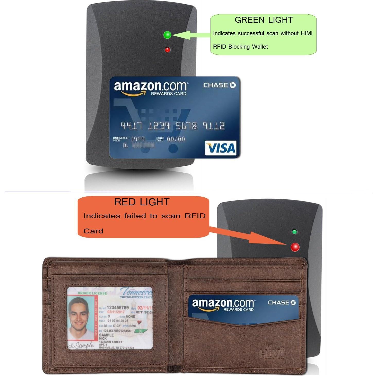 Billetera Bifold de Cuero Genuino para Hombres con Bloqueo RFID