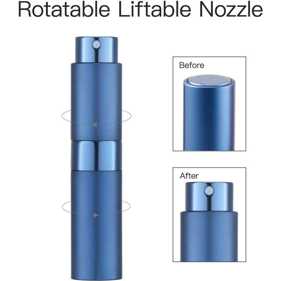 Botella Spray Atomizador Rellenable Lisapack 8ml Azul