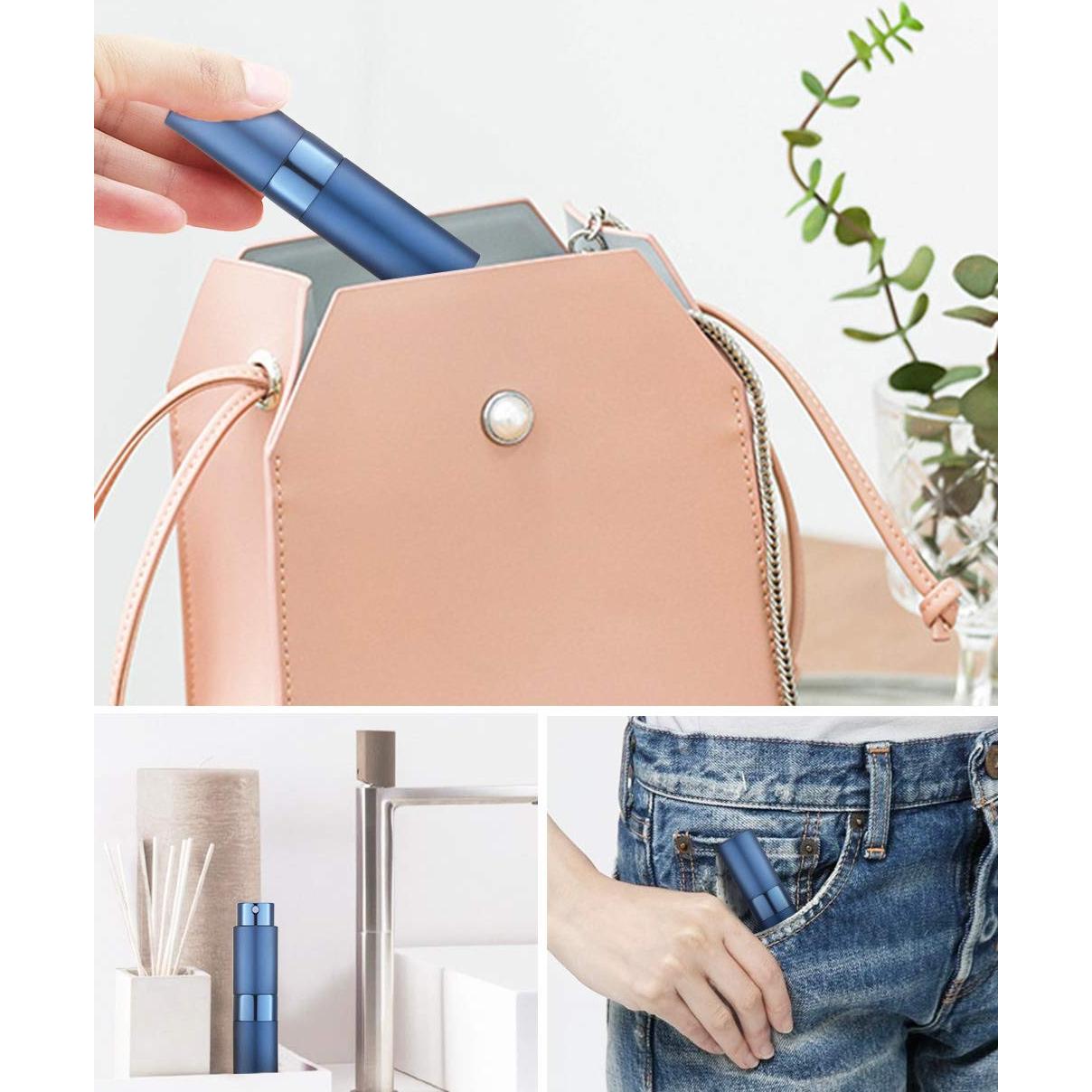 Botella Spray Atomizador Rellenable Lisapack 8ml Azul