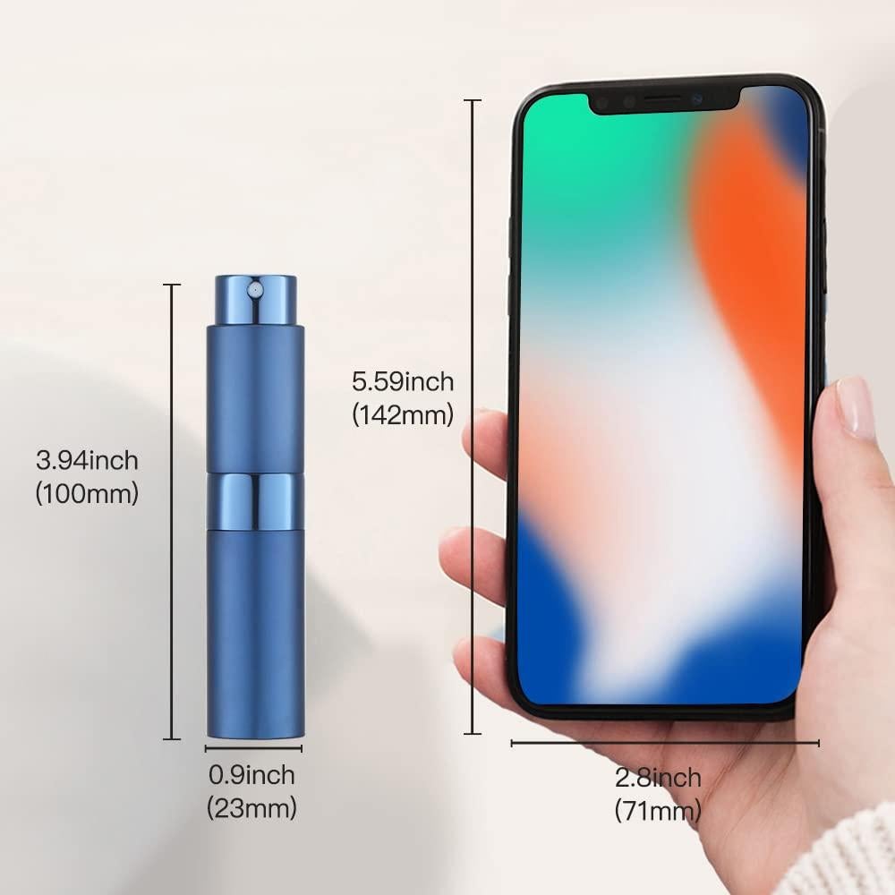 Botella Spray Atomizador Rellenable Lisapack 8ml Azul