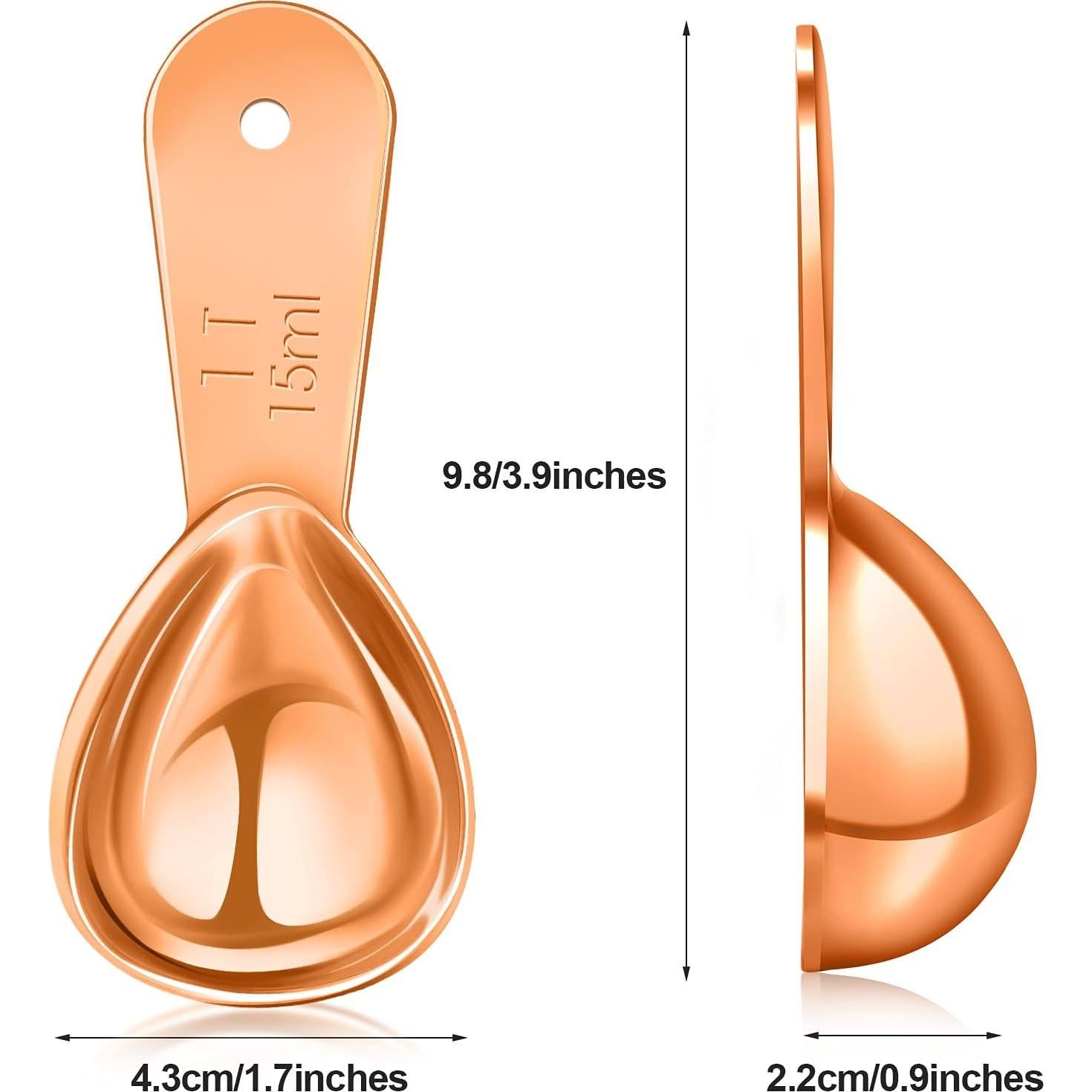 Cucharas Medidoras de Acero Inoxidable Patelai 3 Piezas 15 ml
