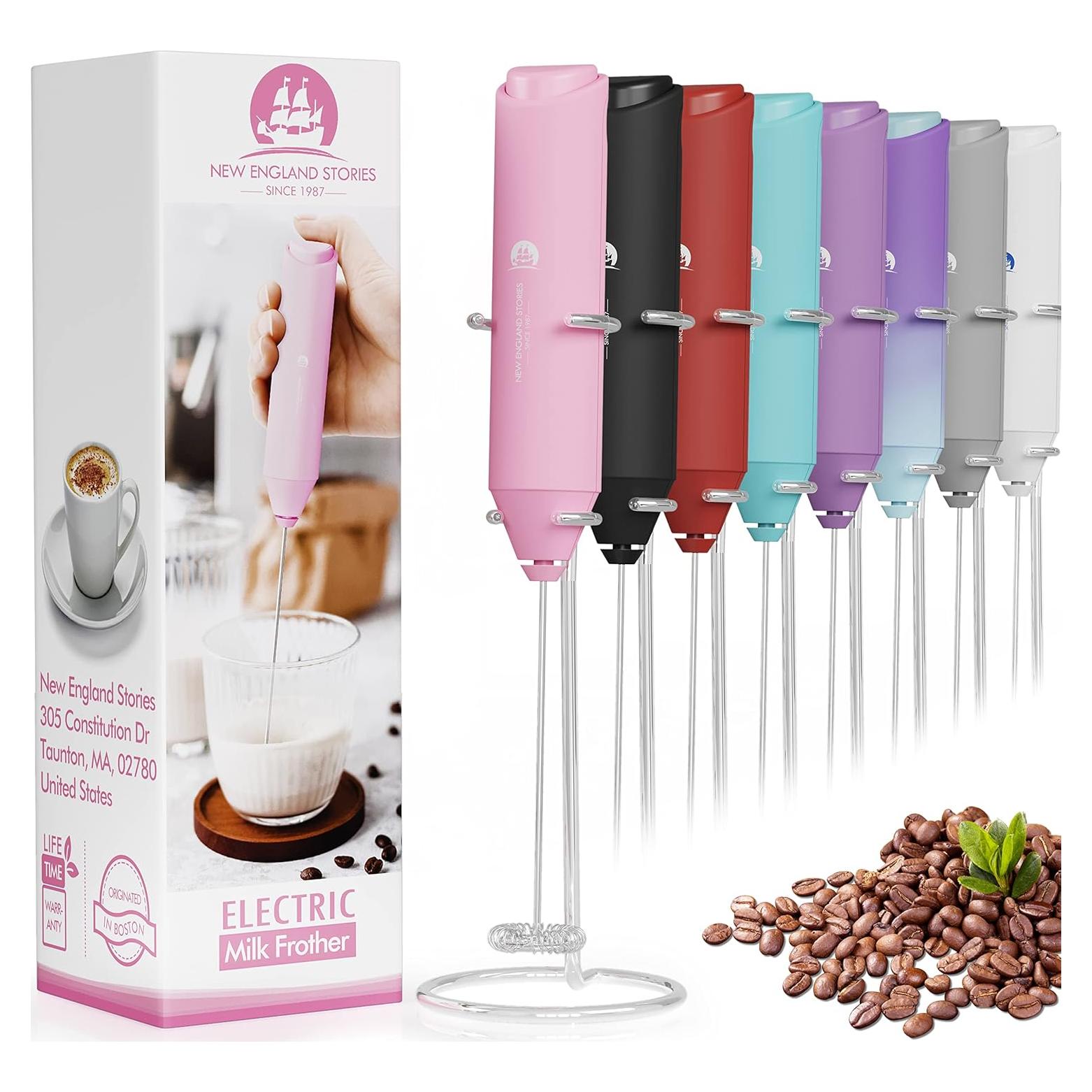 Batidor de Leche Eléctrico New England Stories Rosa G1-PINK-STAND