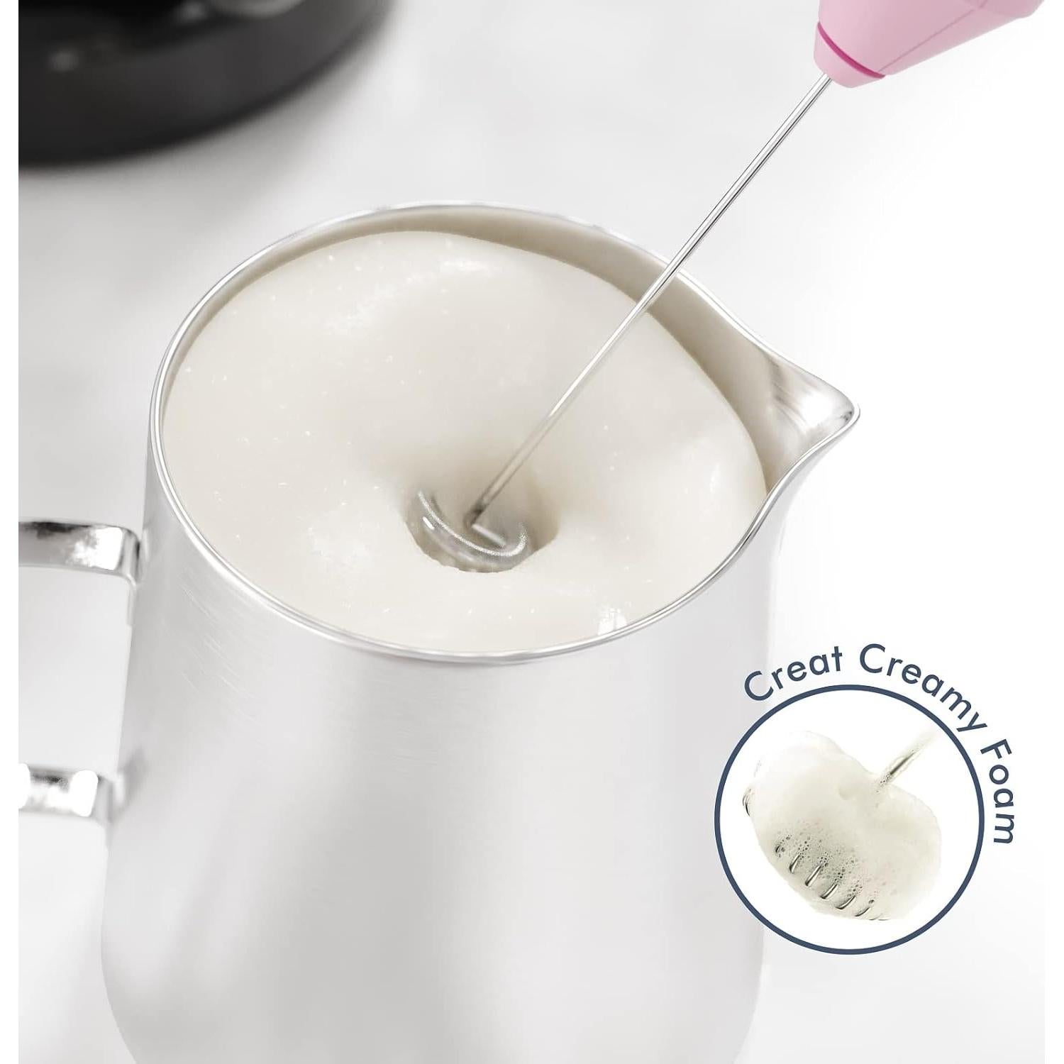 Batidor de Leche Eléctrico New England Stories Rosa G1-PINK-STAND