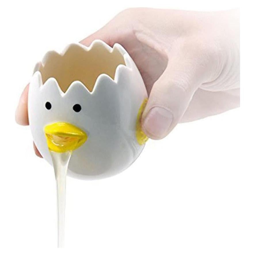 Separador de Huevos Cerámica AMZWISH Pollo Vomitador Amarillo