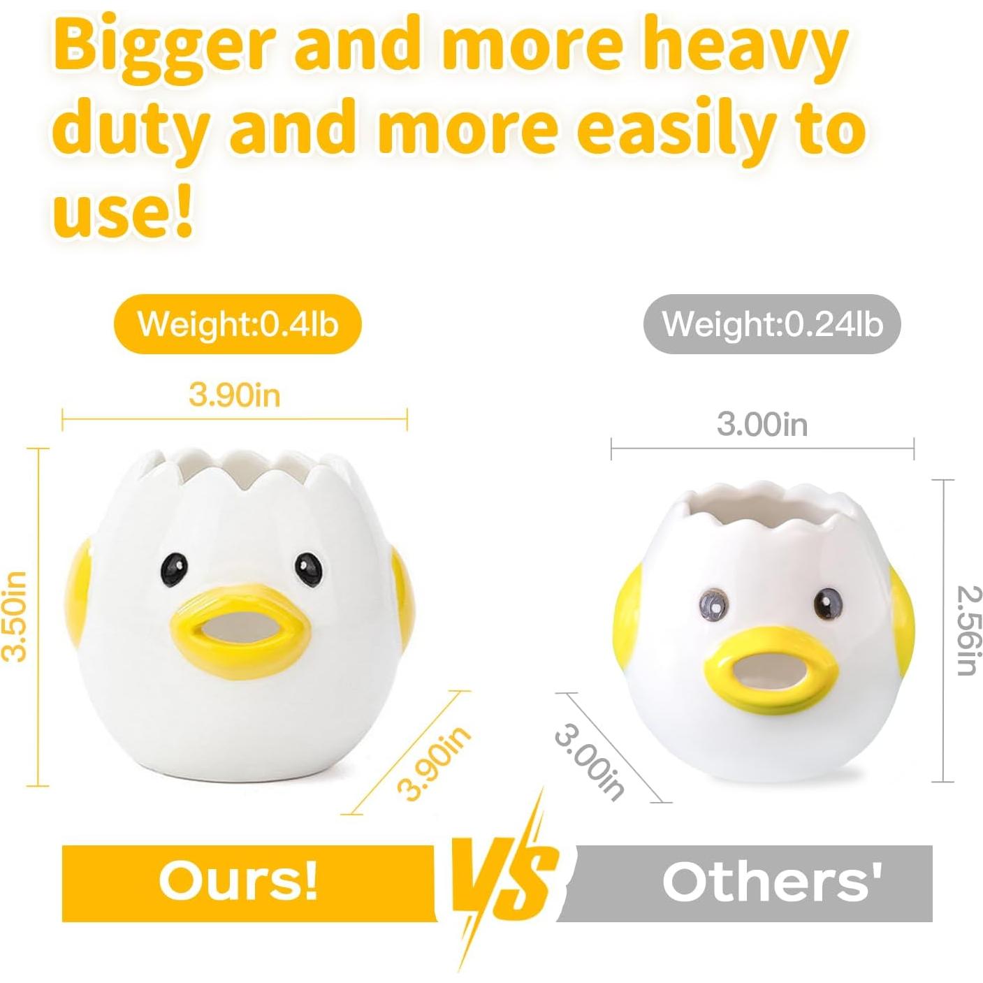 Separador de Huevos Cerámica AMZWISH Pollo Vomitador Amarillo