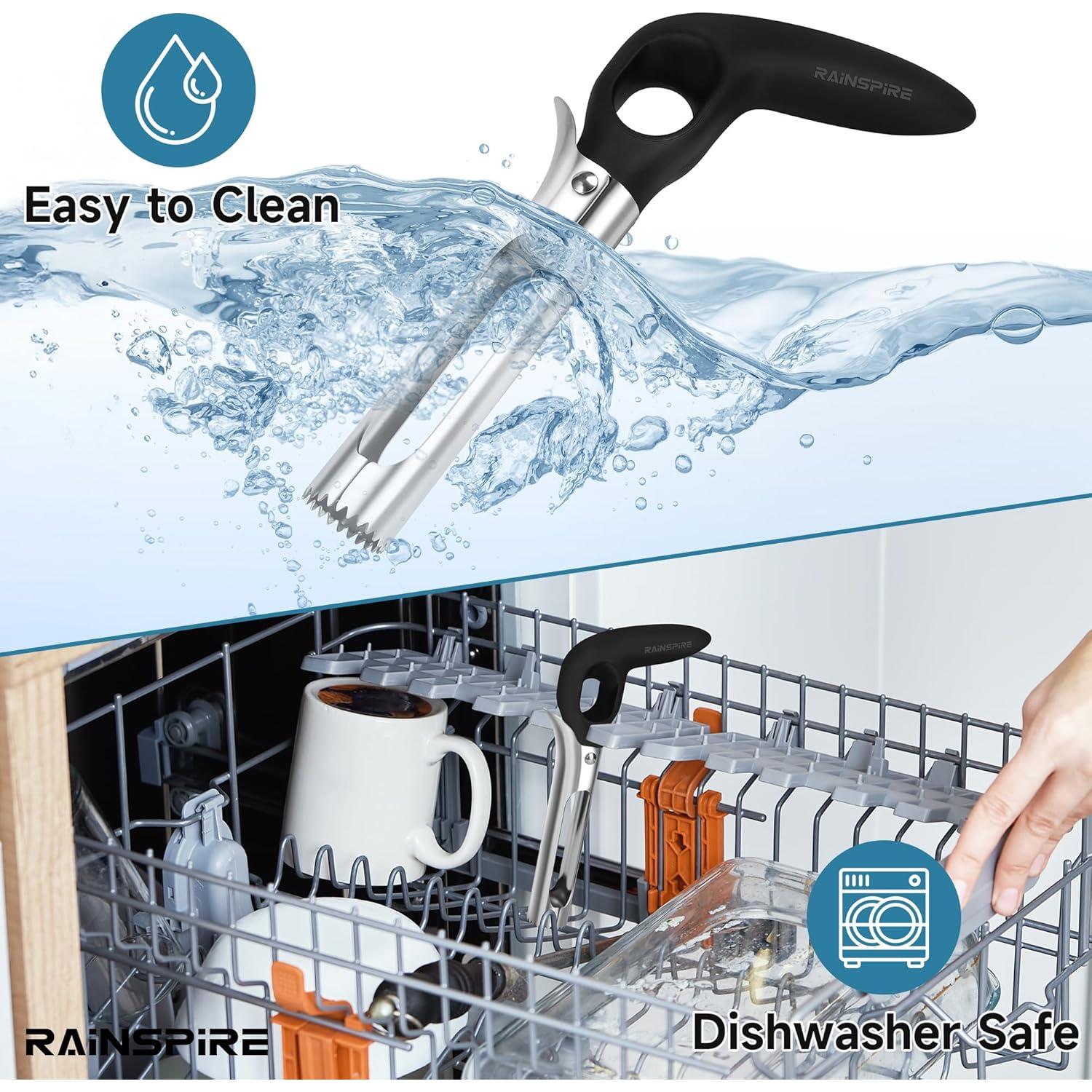 Descorazonador de Manzanas Rainspire, Acero Inoxidable, Mango Antideslizante