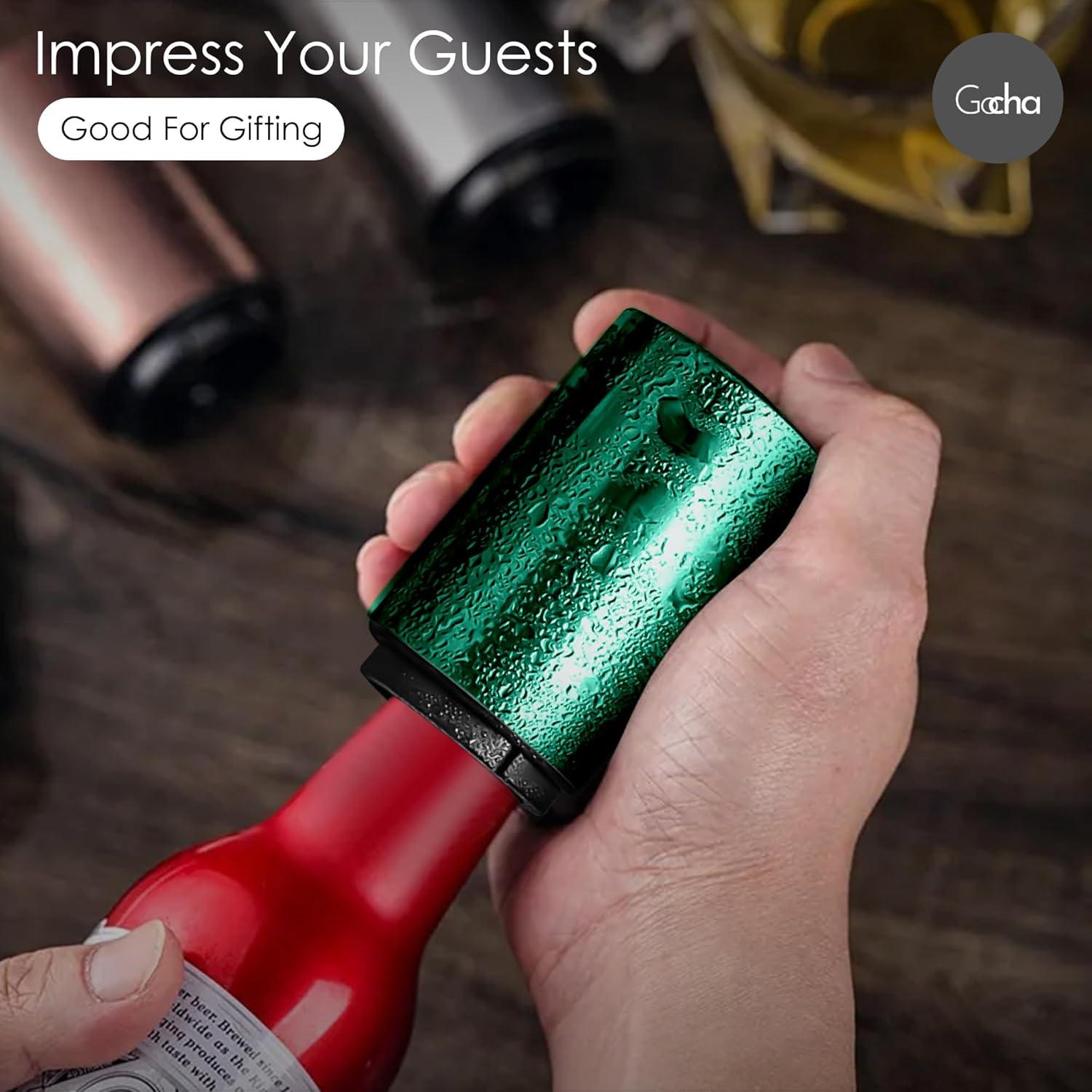 Abrebotellas Magnético GOCHA de Acero Inoxidable Verde