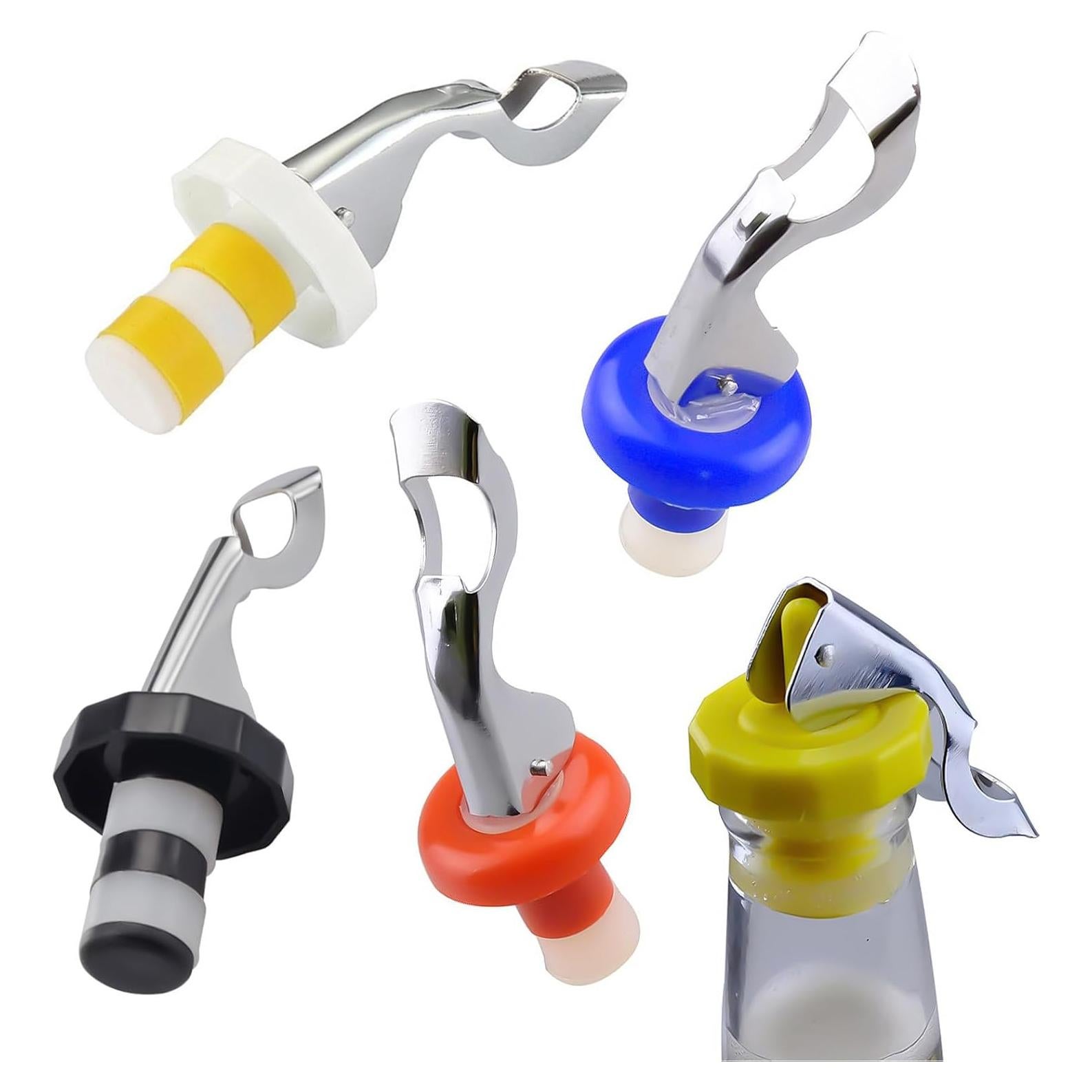 5 Tapones Reutilizables para Botellas de Vino M MUGIT