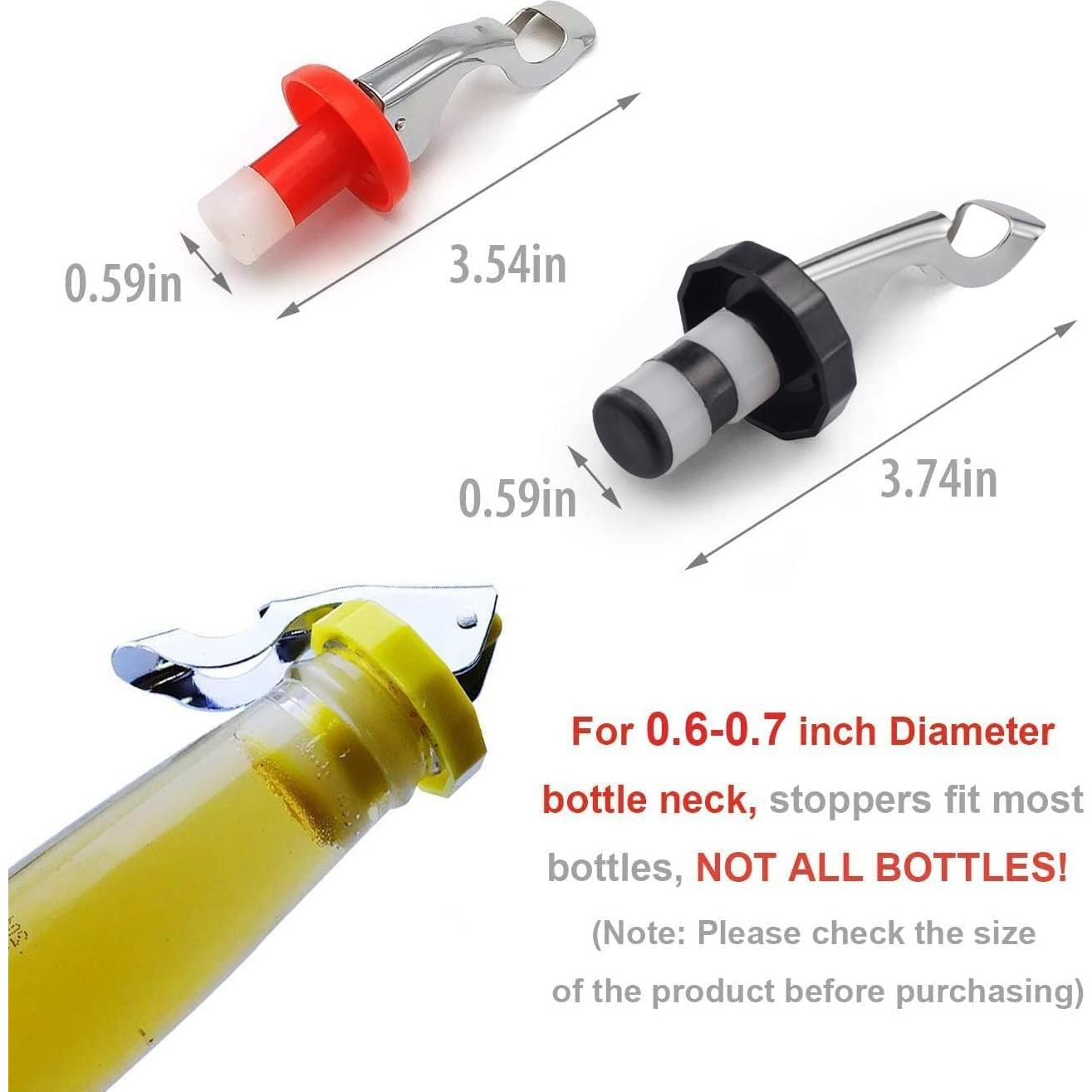 5 Tapones Reutilizables para Botellas de Vino M MUGIT