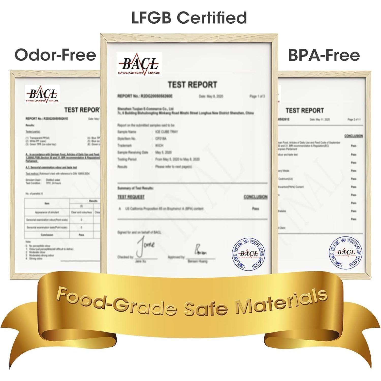 Bandeja de Hielo DOQAUS con Tapa y Contenedor - 4 Piezas