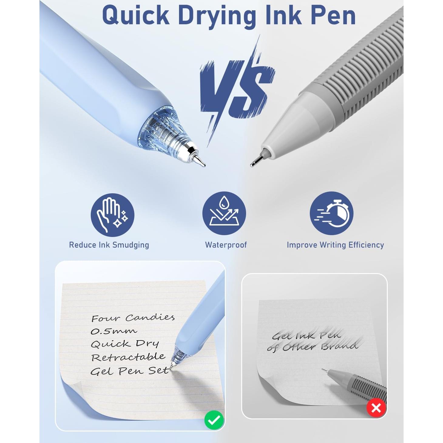 Conjunto de Bolígrafos de Gel Pastel Cuatro Caramelos 14 Piezas