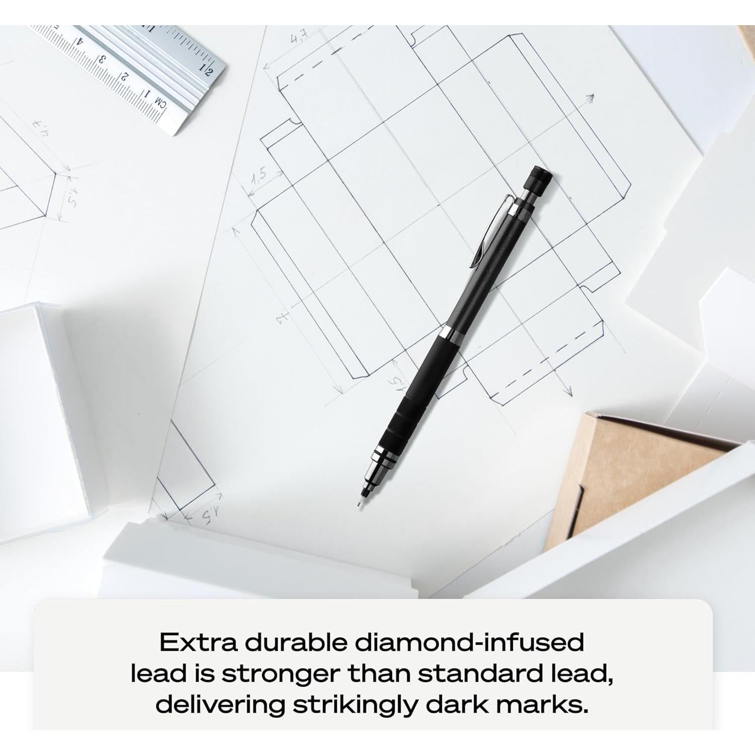 Lápiz Mecánico Uniball Kuru Toga Elite 0.5mm HB #2 Metal