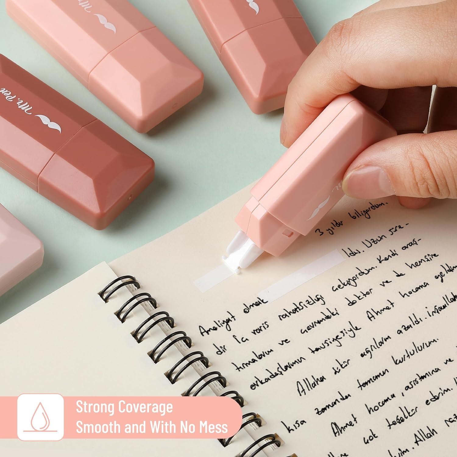 Cinta Correctora Mr. Pen 6 pcs 0.51 cm x 600.84 cm Mocha Blush