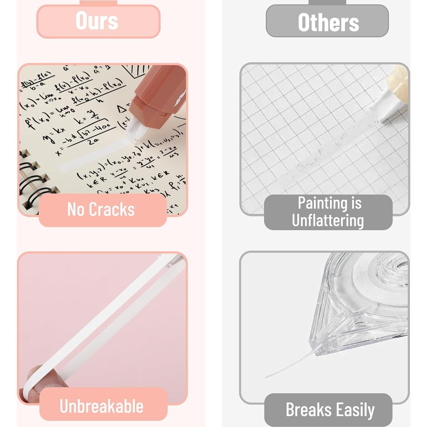 Cinta Correctora Mr. Pen 6 pcs 0.51 cm x 600.84 cm Mocha Blush