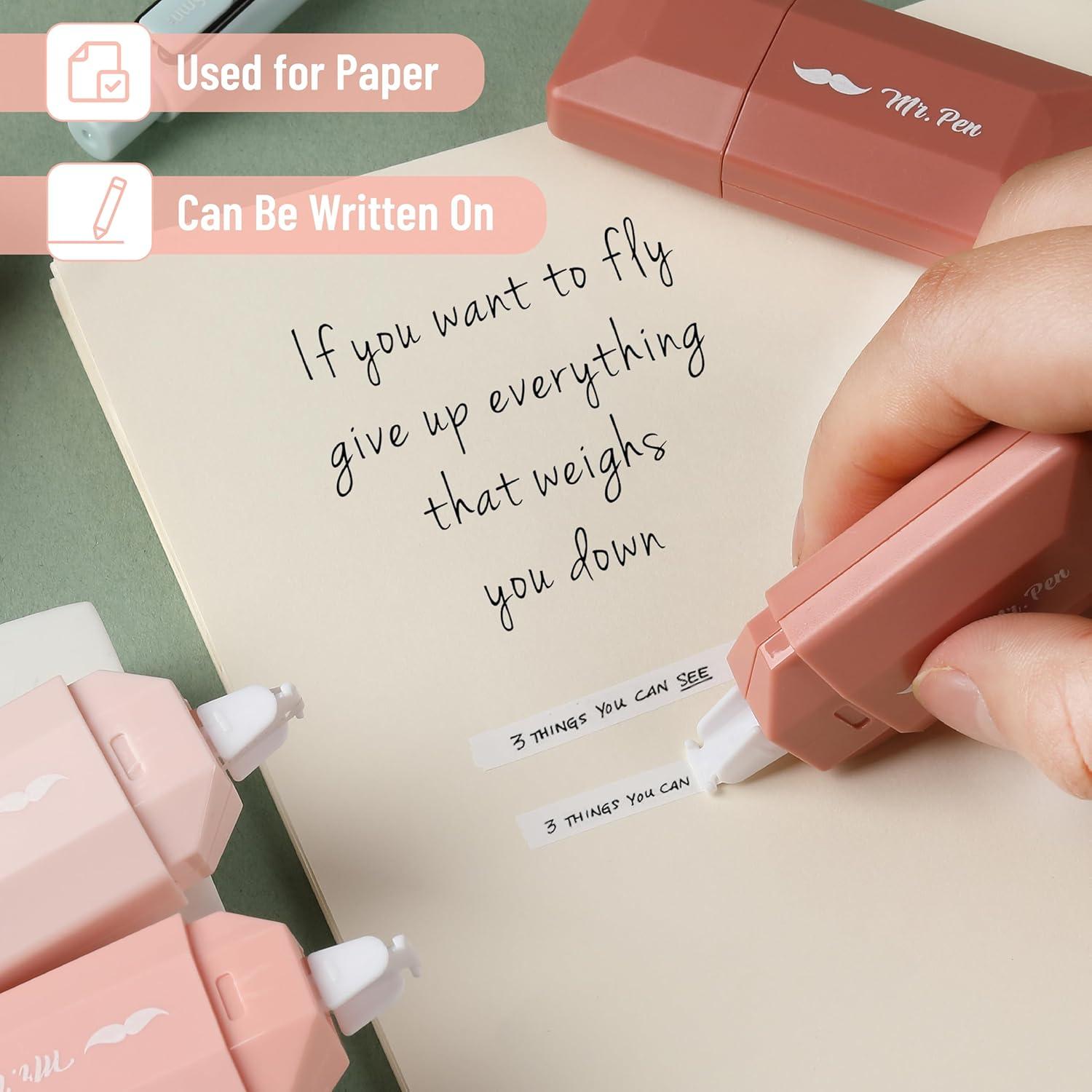 Cinta Correctora Mr. Pen 6 pcs 0.51 cm x 600.84 cm Mocha Blush