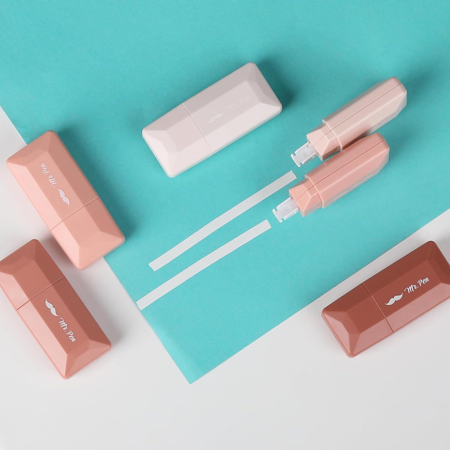 Cinta Correctora Mr. Pen 6 pcs 0.51 cm x 600.84 cm Mocha Blush