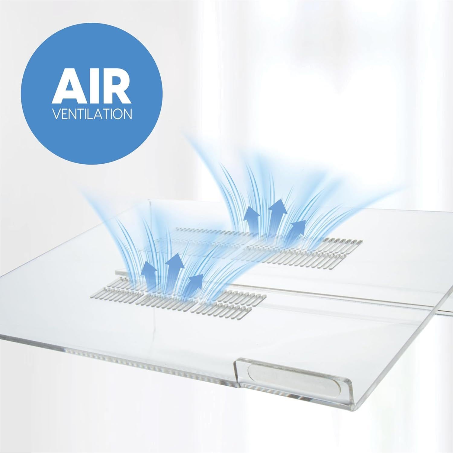 Soporte de Acrílico DuraClear para Laptop 21" - Elevación 6.35 cm