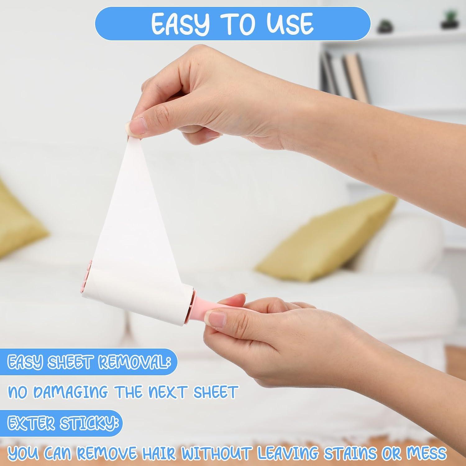 Rodillo Quitapelusas Mini Hushee 8 Pcs Adhesivo Viaje 240 Hojas