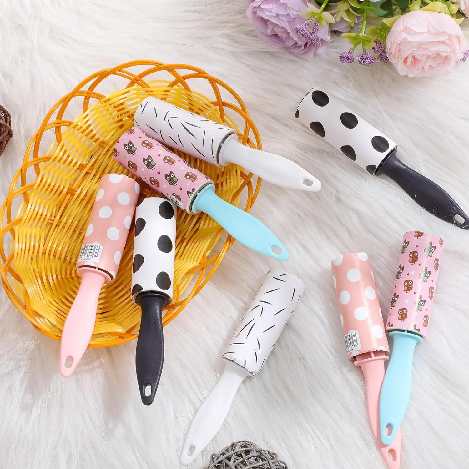 Rodillo Quitapelusas Mini Hushee 8 Pcs Adhesivo Viaje 240 Hojas