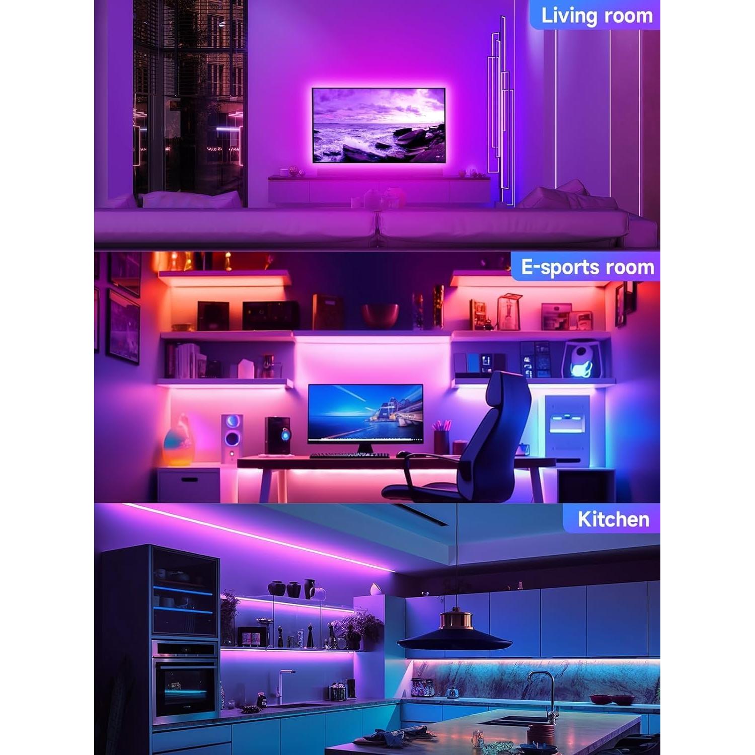 Tira de Luz LED GIPOYENT 2.99m para TV 32-50" RGB Bluetooth
