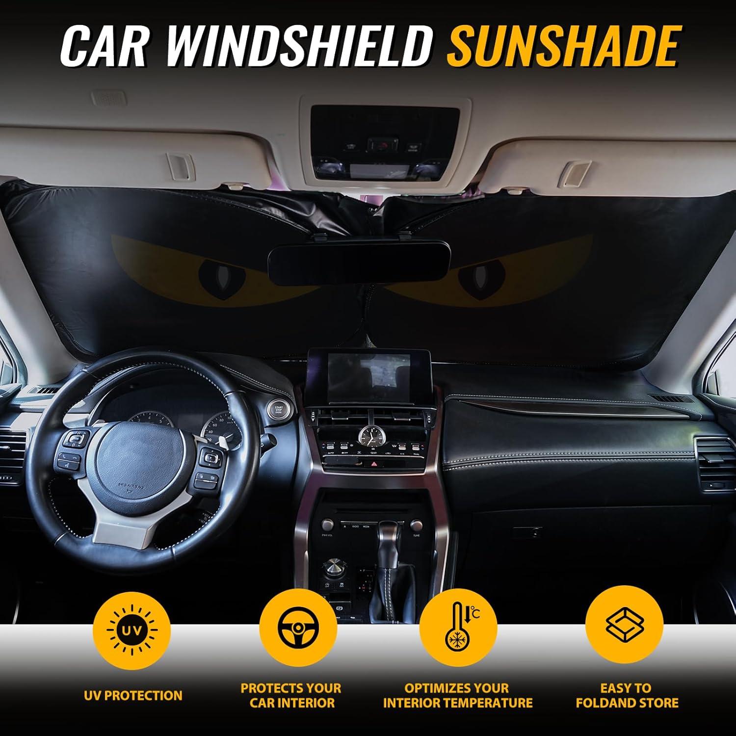 Protector Solar Parabrisas Coche LEVOTIYER Ajustable 64" x 32"