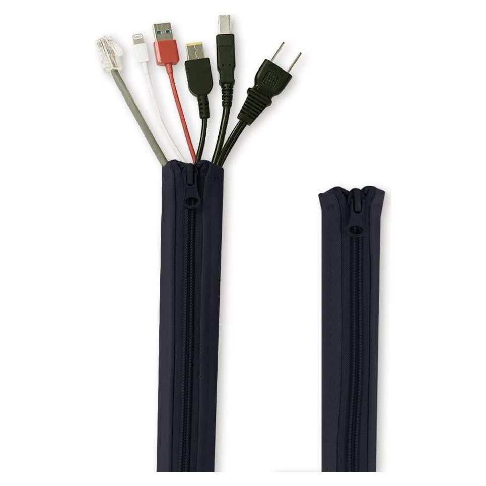Manga de Gestión de Cables StangH 99 cm Negro 2 Piezas