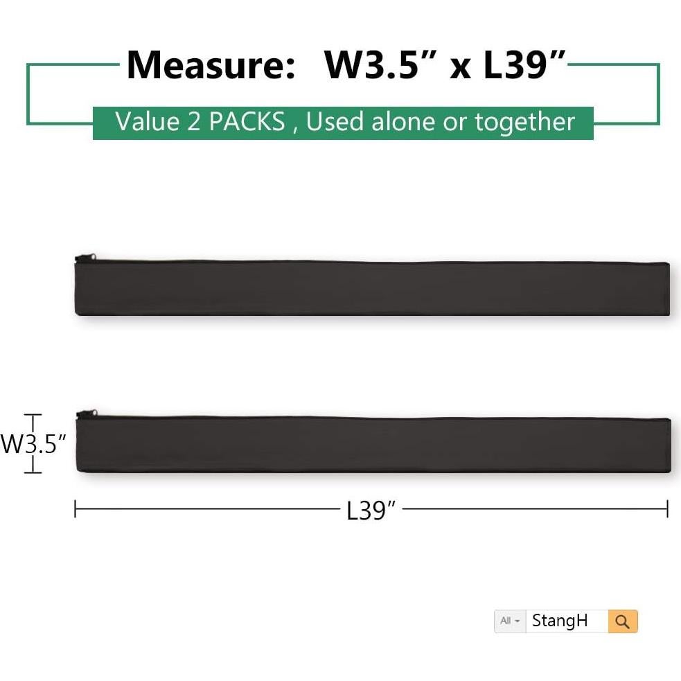 Manga de Gestión de Cables StangH 99 cm Negro 2 Piezas