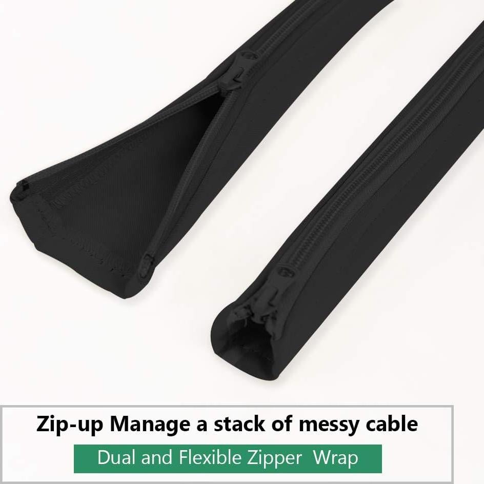 Manga de Gestión de Cables StangH 99 cm Negro 2 Piezas