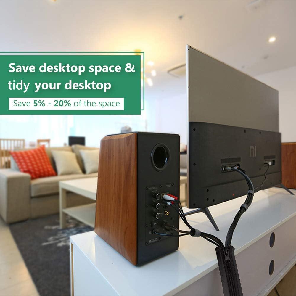 Manga de Gestión de Cables StangH 99 cm Negro 2 Piezas