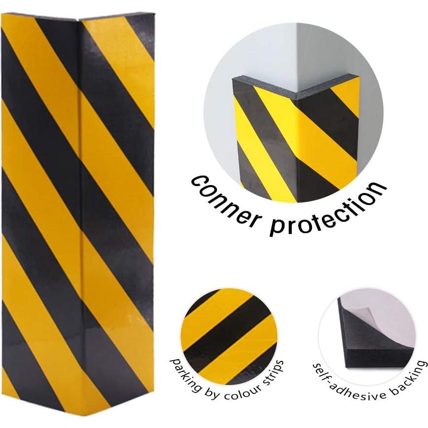 Protector de Pared de Garaje GUEQUITLEX Amarillo 2 Piezas