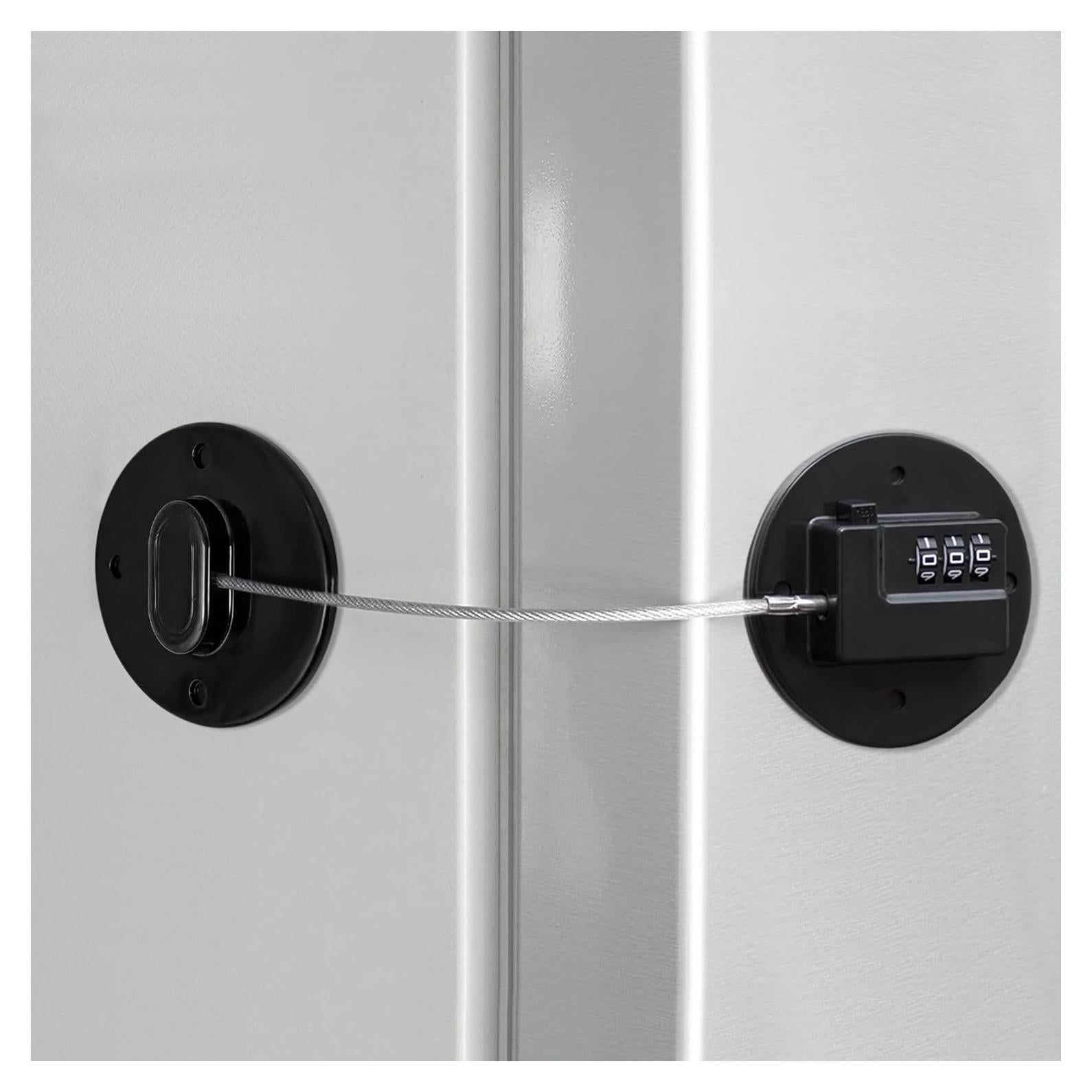 Cerradura de Refrigerador MRBULLOCK Sin Llave Ajustable Negra