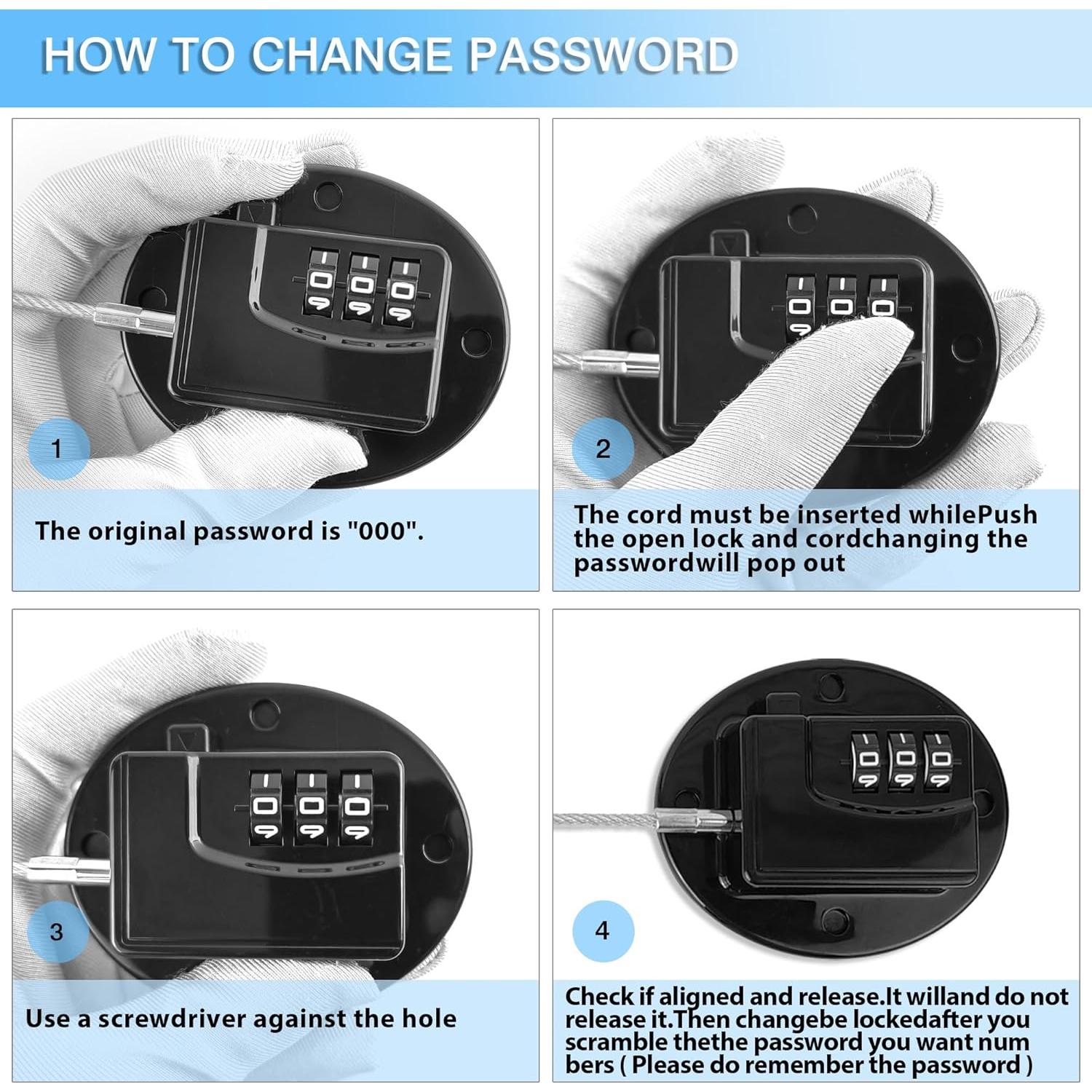 Cerradura de Refrigerador MRBULLOCK Sin Llave Ajustable Negra