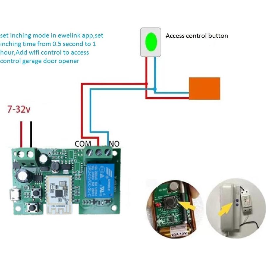 Módulo Relé Inteligente WiFi MHCOZY 1CH Control Remoto