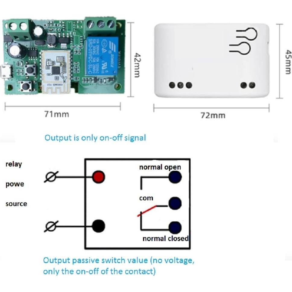 Módulo Relé Inteligente WiFi MHCOZY 1CH Control Remoto