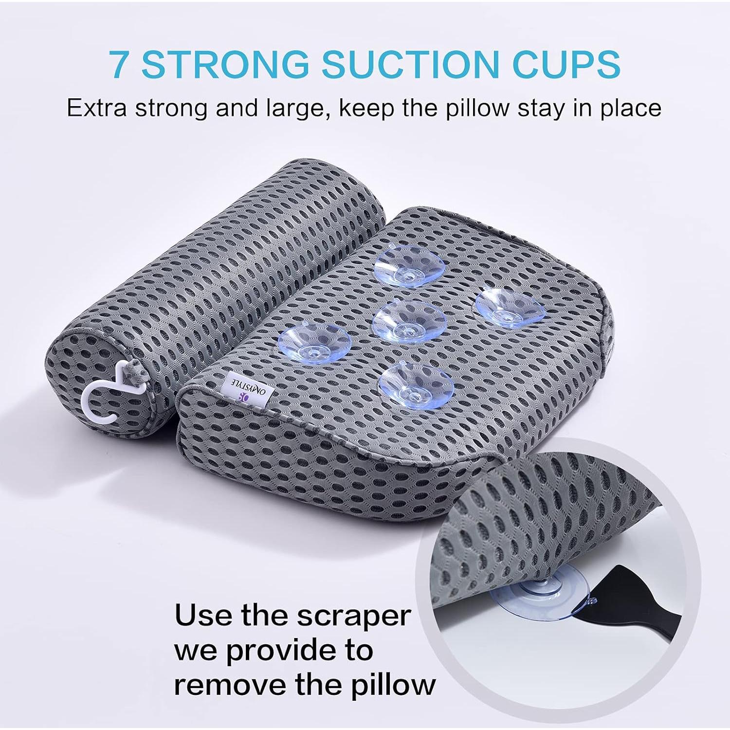 Almohada de Baño OMYSTYLE Gris - Extra Gruesa y Secado Rápido