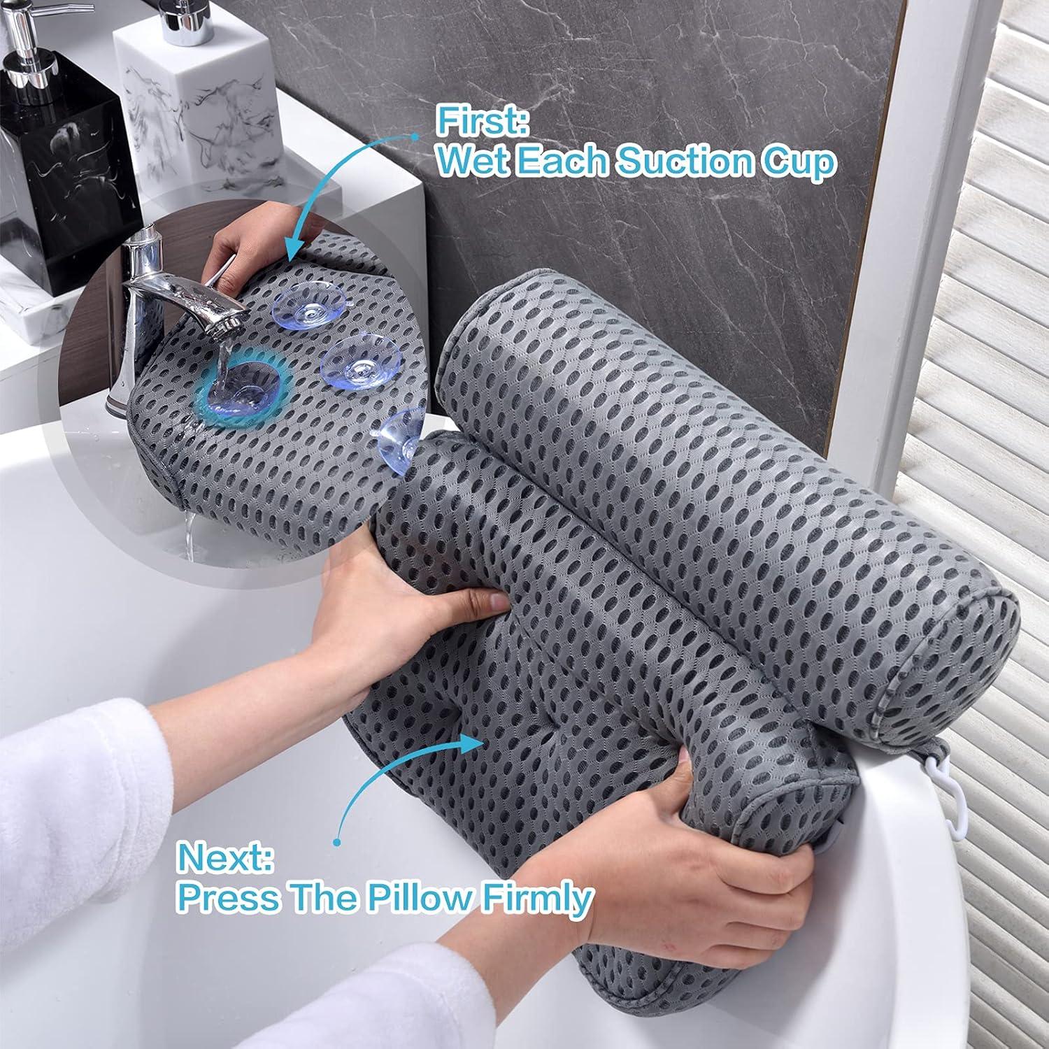 Almohada de Baño OMYSTYLE Gris - Extra Gruesa y Secado Rápido