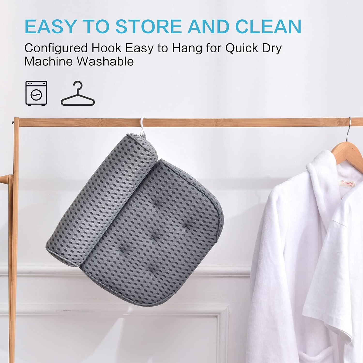 Almohada de Baño OMYSTYLE Gris - Extra Gruesa y Secado Rápido