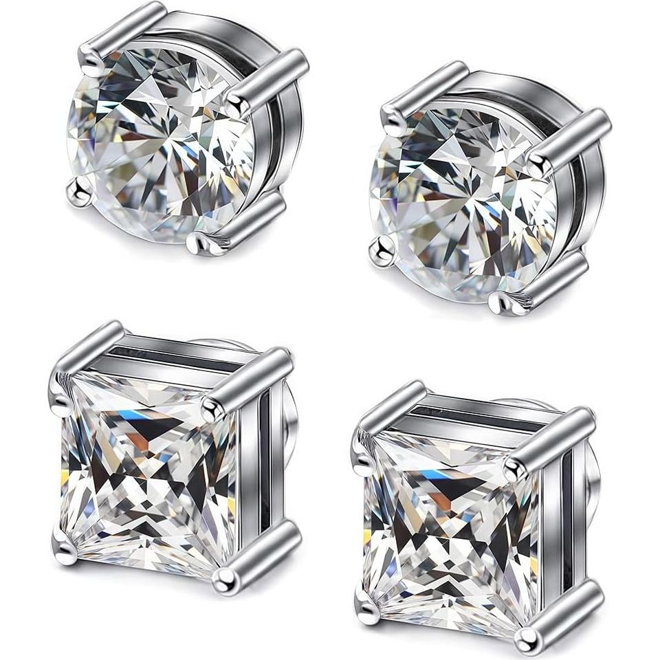 Pendientes Magnéticos Hipoalergénicos Acero Inoxidable 6mm