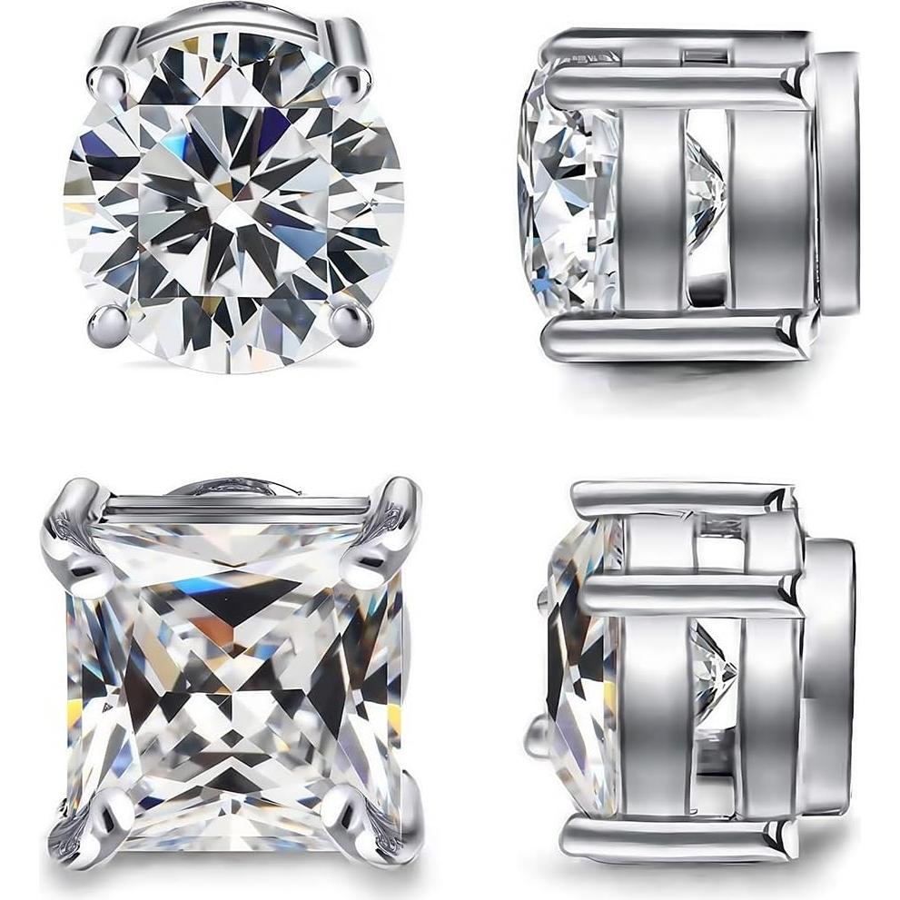 Pendientes Magnéticos Hipoalergénicos Acero Inoxidable 6mm