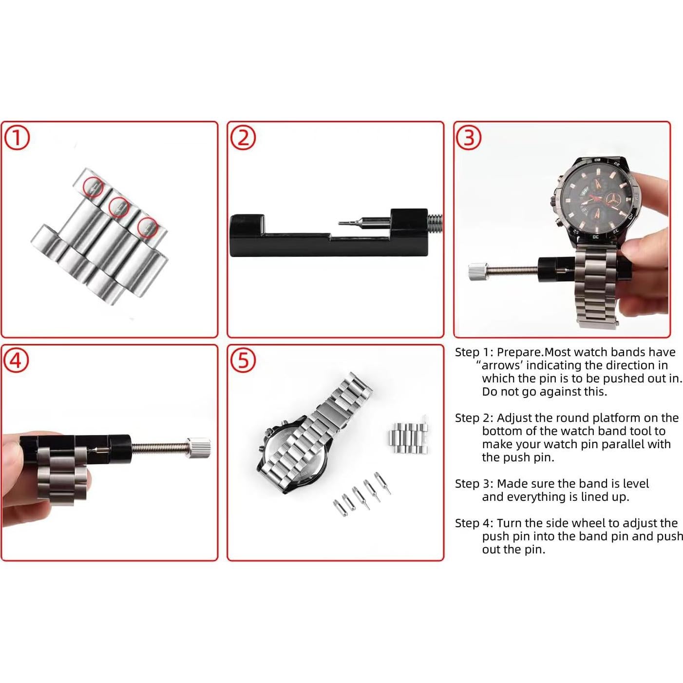 Kit de Herramientas para Ajustar Correas de Reloj Kinobo
